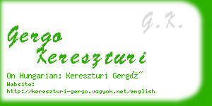 gergo kereszturi business card